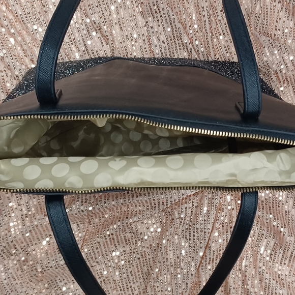 Kate Spade Black Glitter Tote Bag - Picture 2 of 3
